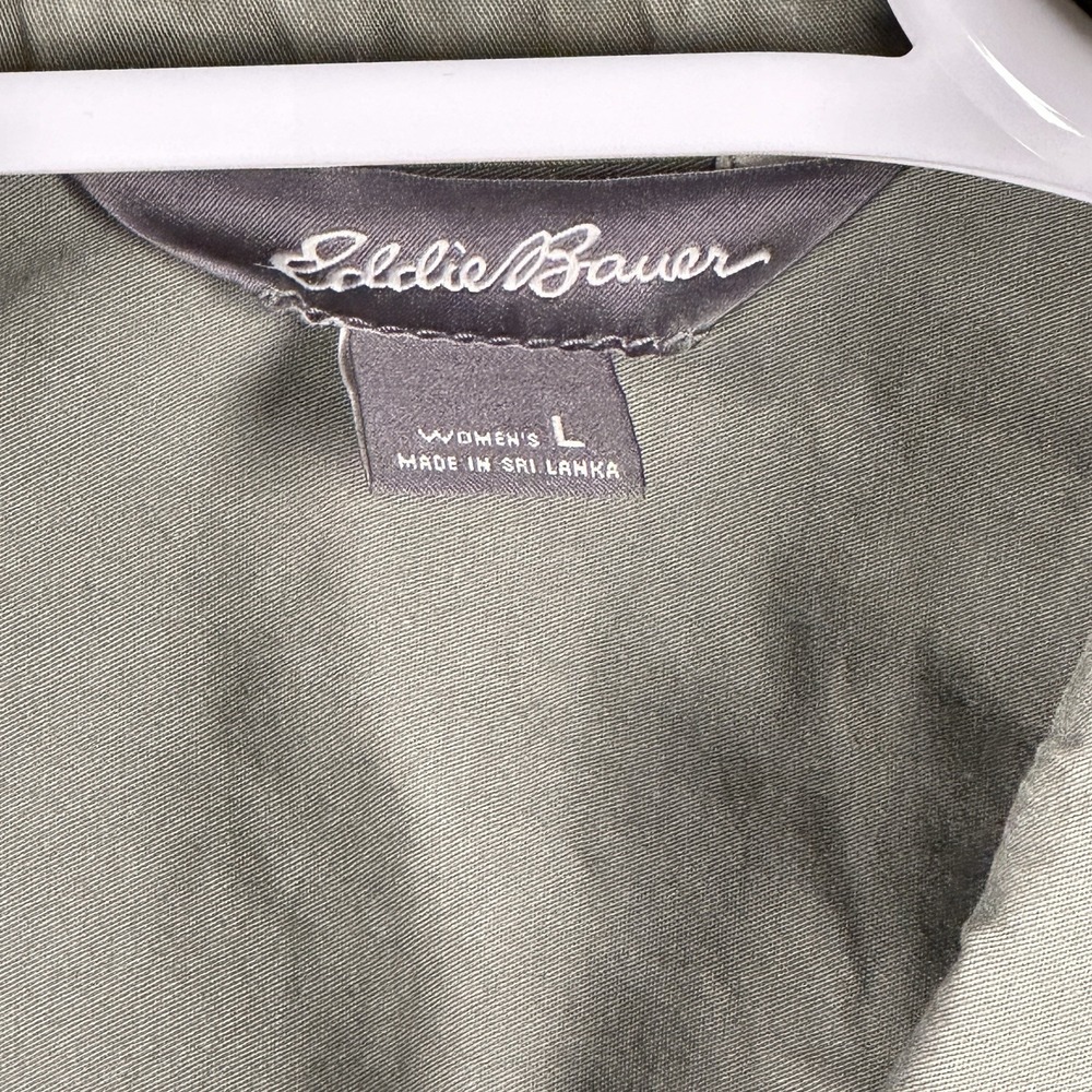 Eddie Bauer Women's Utility Field Jacket Green Military Lightweight Casual Large - Picture 4 of 9